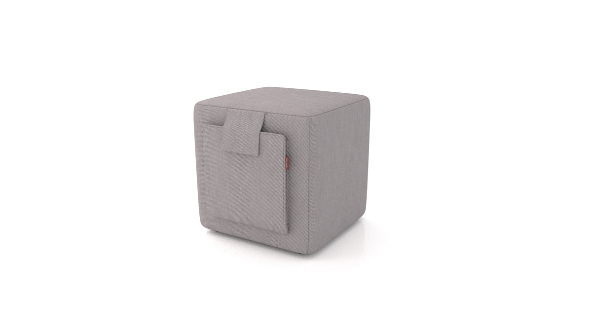 Tabure Tuck, tabure FEYDOM v tkanini Mollia FF-14 Middle Grey, pogled od spredaj