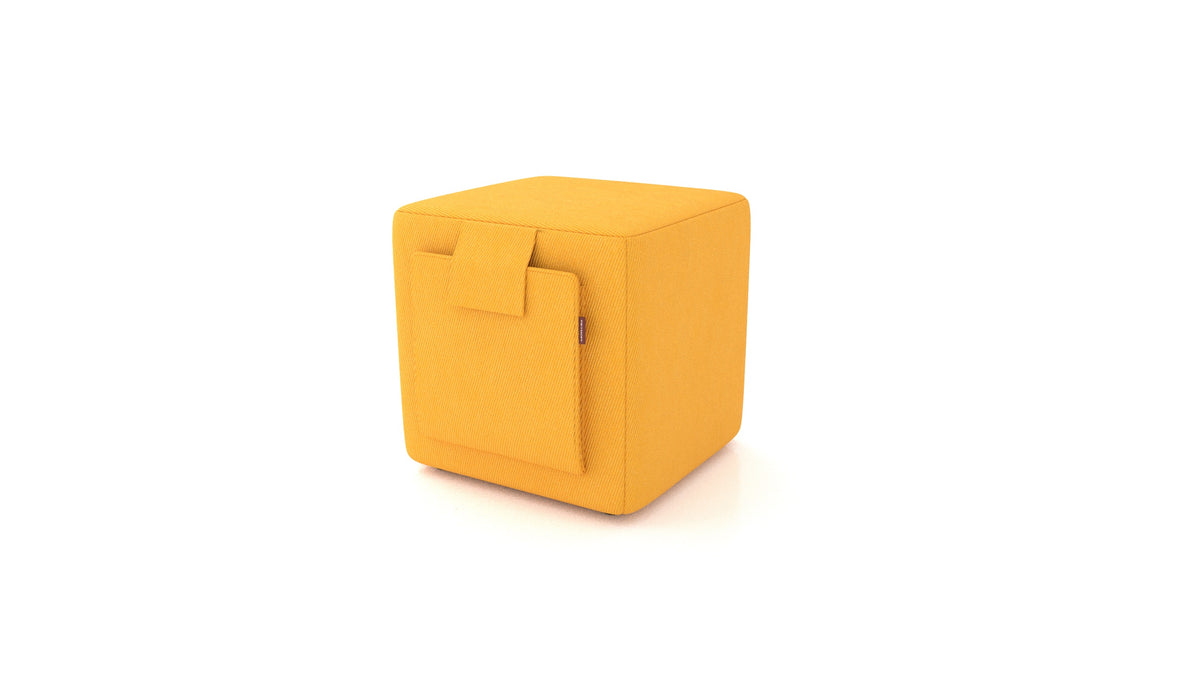 Tabure Tuck, tabure FEYDOM v tkanini Mollia FF-16 Yellow, pogled od spredaj