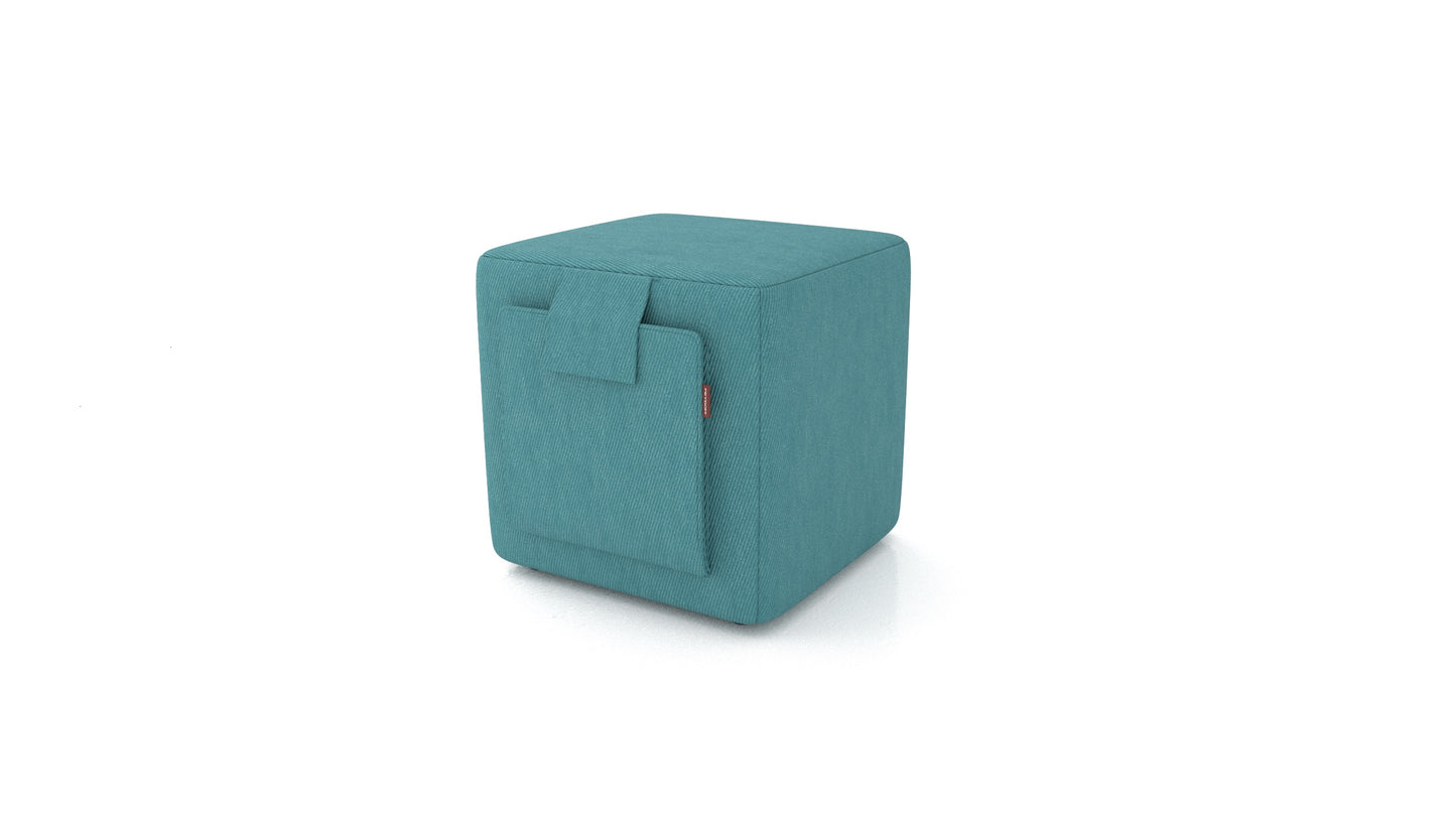 Tabure Tuck, tabure FEYDOM v tkanini Mollia FF-20 Turquoise, pogled od spredaj