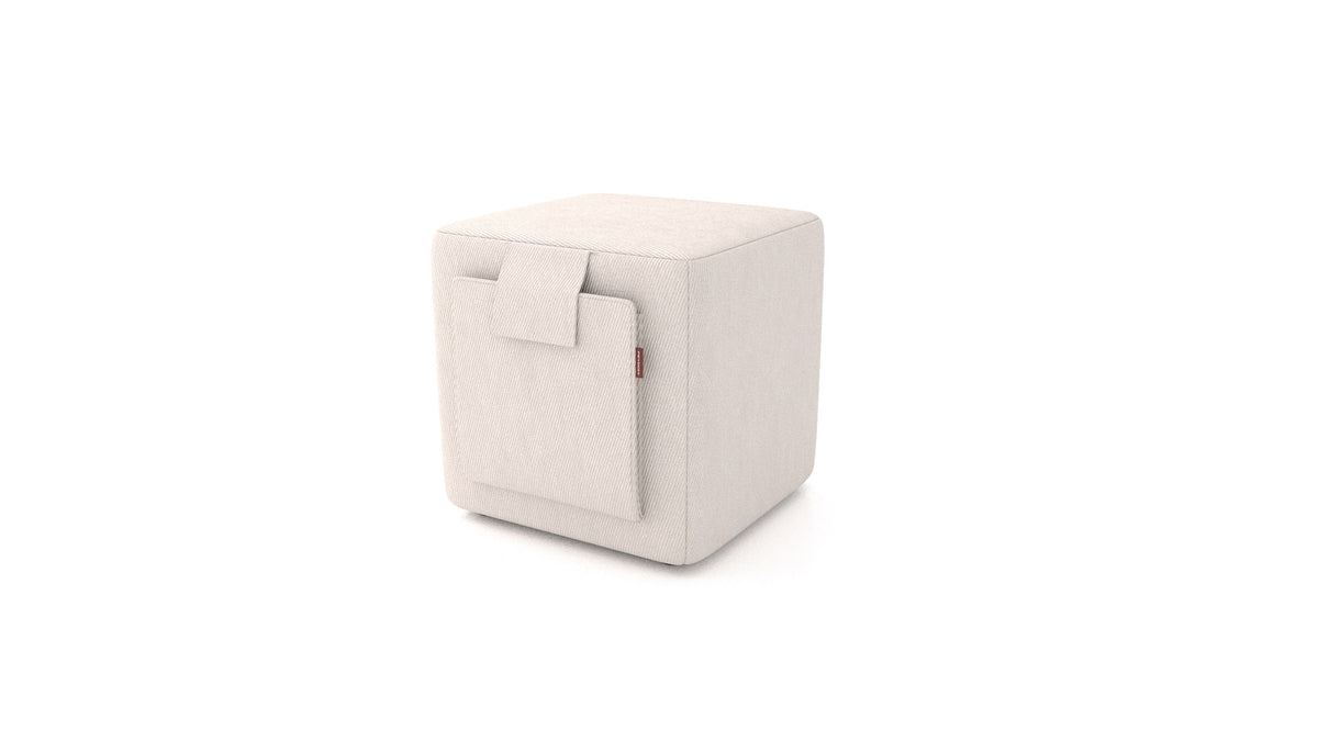 Tabure Tuck, tabure FEYDOM v tkanini Mollia HC-04 White, pogled od spredaj