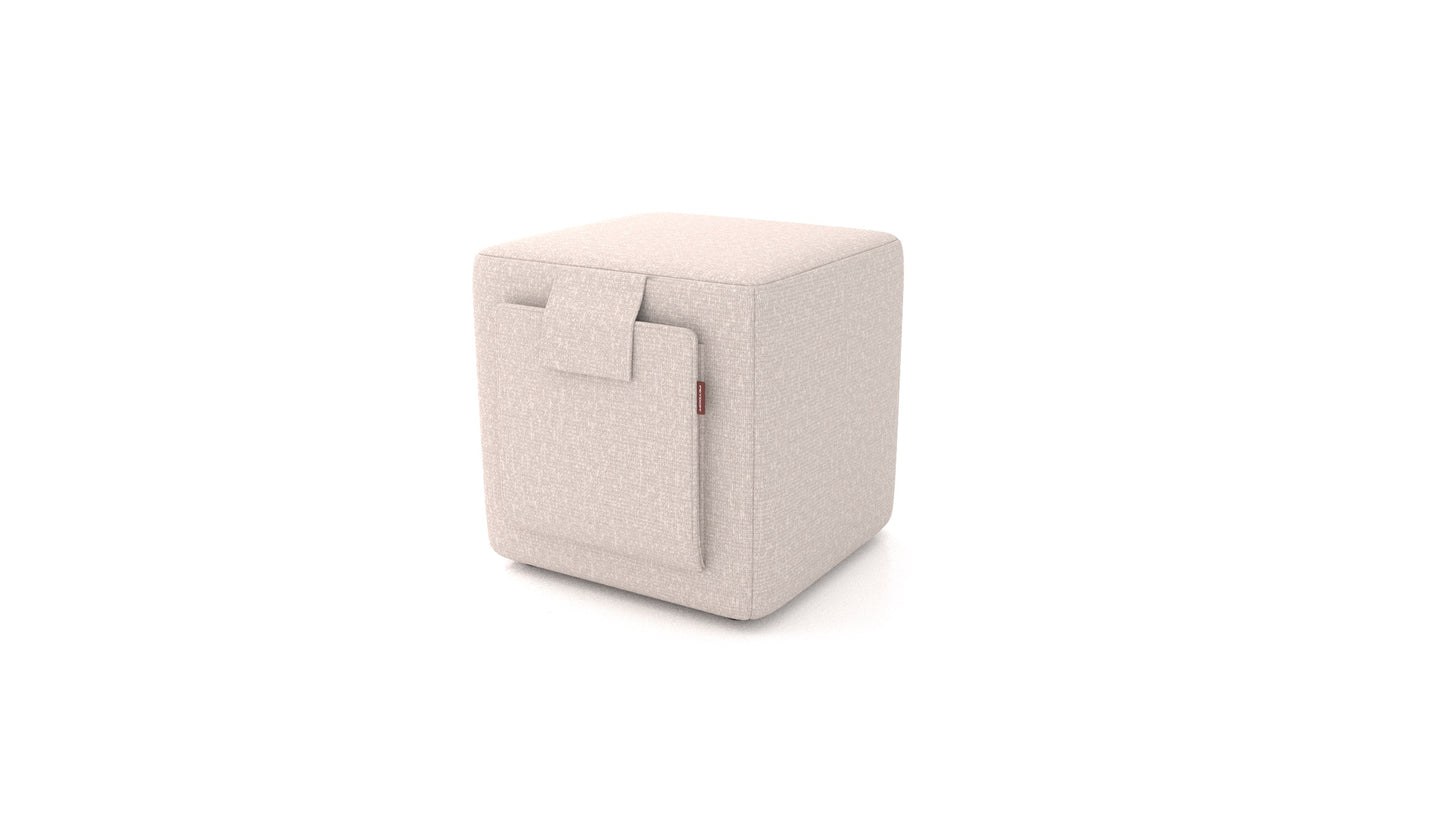 Tabure Tuck, tabure FEYDOM v tkanini Hygge HG-08 Cappuccino, pogled od spredaj
