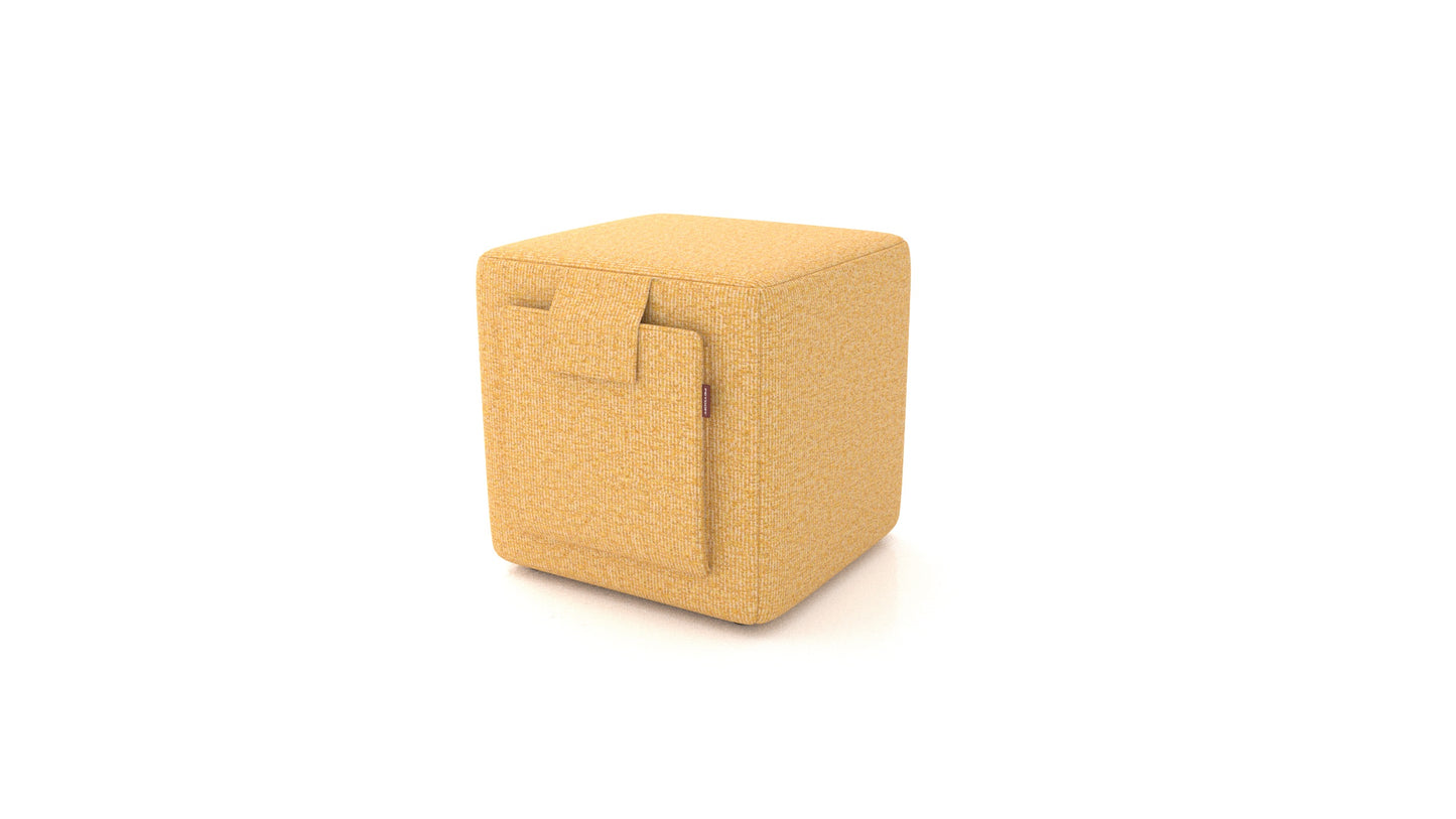 Tabure Tuck, tabure FEYDOM v tkanini Hygge HG-53 Yellow, pogled od spredaj